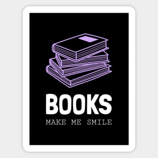 books make me smile Sticker